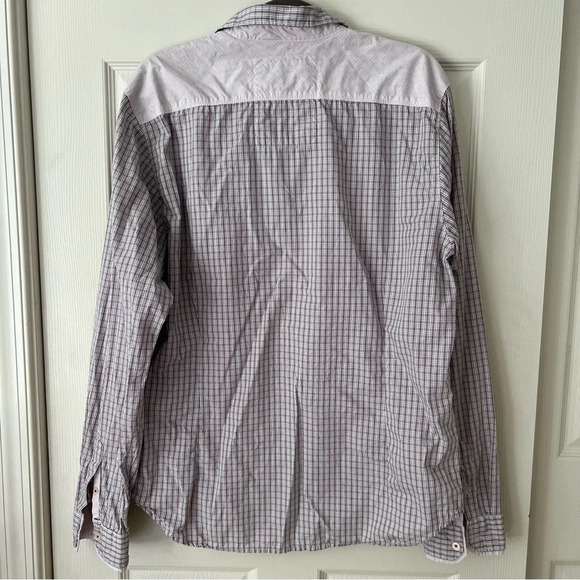 Guess LA Mens Button Down Gingham Shirt‎ XL Plaid Check Cotton Work Business - Picture 5 of 17
